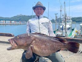 【でかい！】那智勝浦でクエ！102ｃｍ！20ｋｇ！